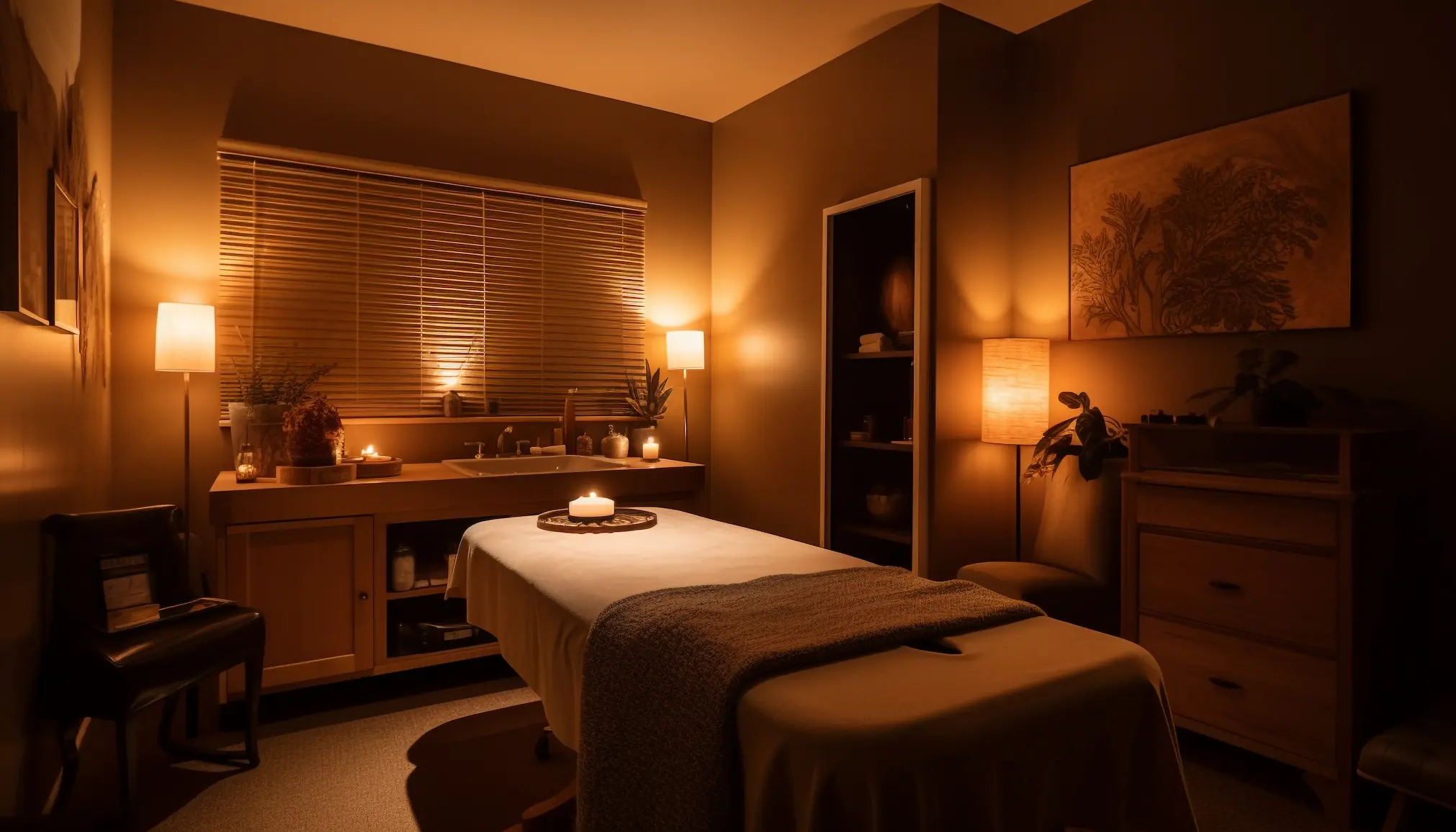 modern luxury bedroom design illuminated with electric lamps generated by ai